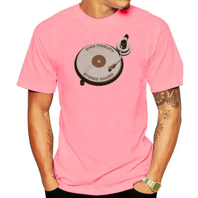 Retro Dj Turntable Hip-Hop Dance Studio Vinyl Music 100%Cotton Mens T-Shirt Tee Unisex Loose Fit Tee Shirt