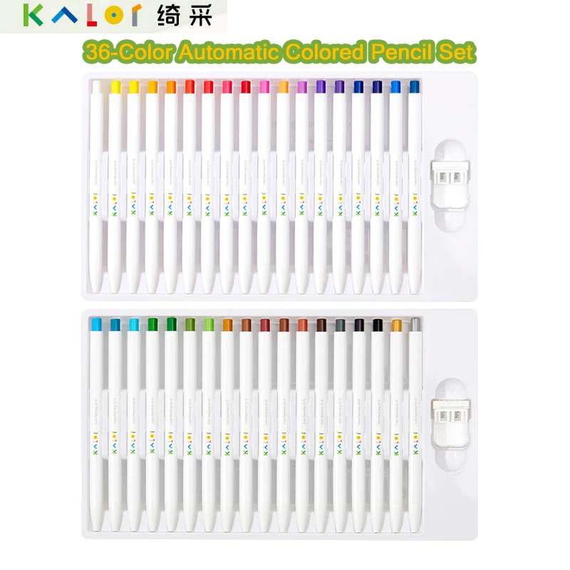 kalor-auto-advance-colored-pencils-36pcsoil-based-durable-core-professional-pencils-with-sharpener-ideal-for-coloringsketching