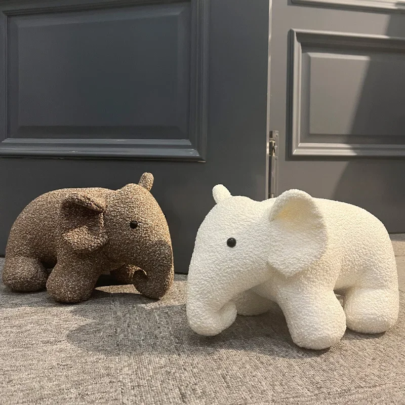 Elephant Cartoon Doorstop Home Decoration Holiday Gift Children Toy  Pretty Plush Animal Home Ornaments Kids Room Deocrations