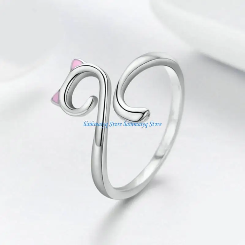 

573B Shaped Finger Rings Adornment Unique Ears Crochet Accessory