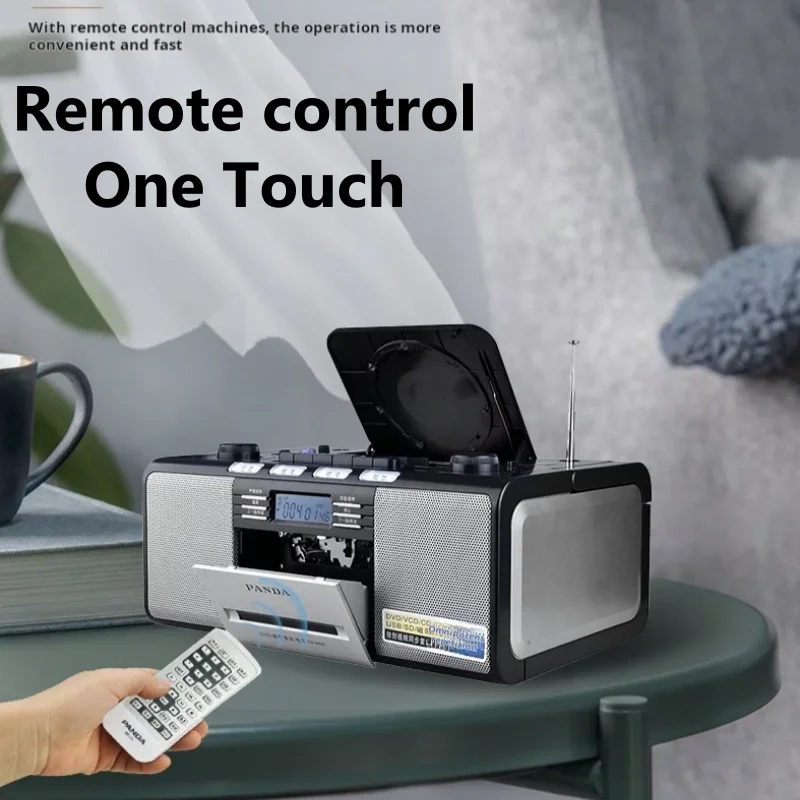 

Panda CD-500 Кассетный компакт-диск Универсальная машина Встроенный динамик Ностальгическая запись и воспроизведение DVD FM-радио Часы Музыкальный плеер