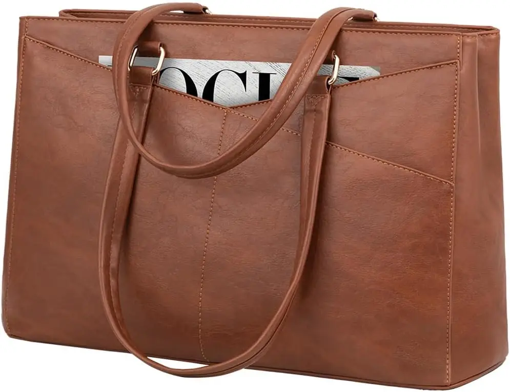 

Стильная сумка-тоут для ноутбука для женщин, подходит для компьютеров с диагональю 15,6 дюймов, вместительная офисная сумка для работы