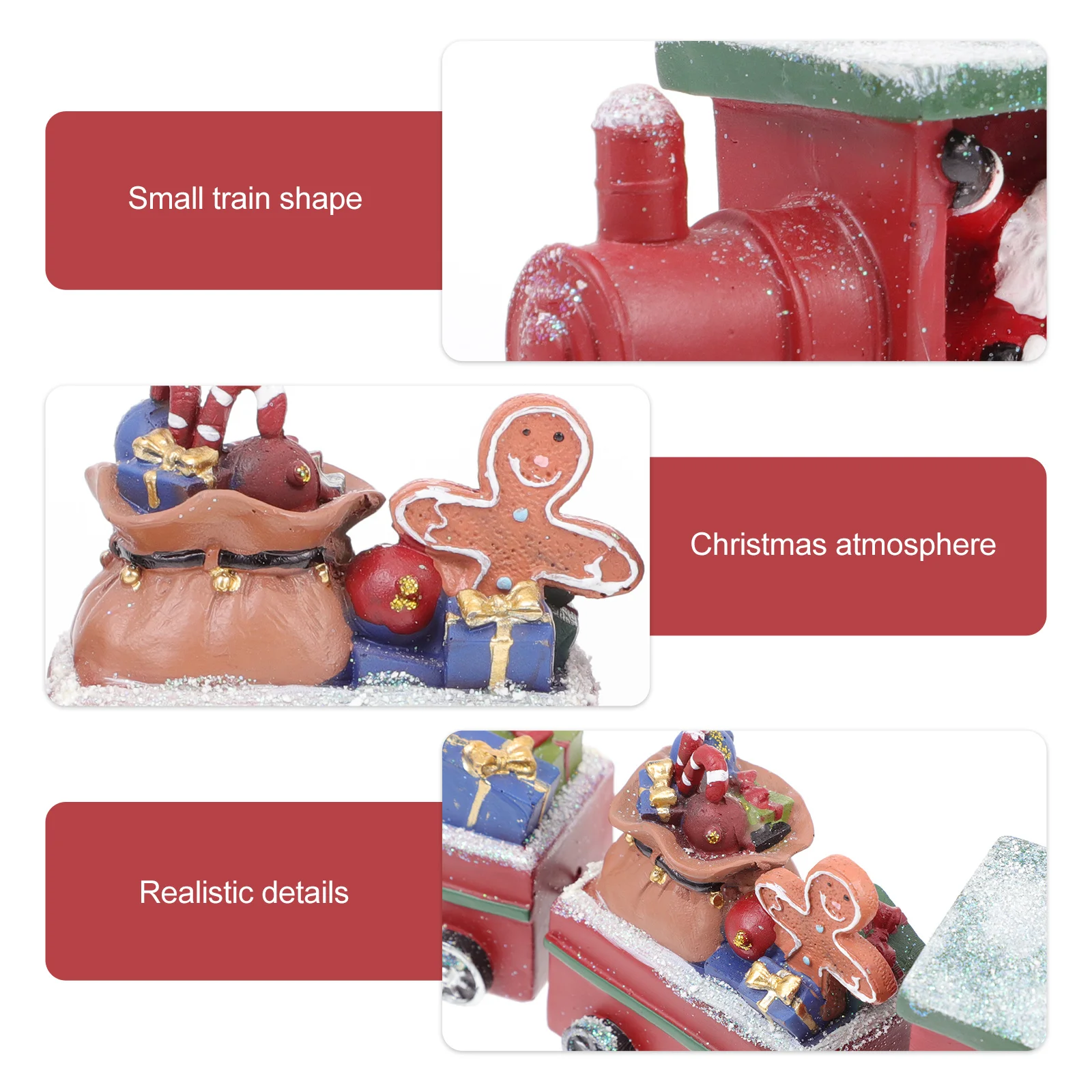 

1Pcs Resin Christmas Train Craft Mini Ornament Home Holiday Decoration Festive Train Decor Resin Craft Desktop Decoration