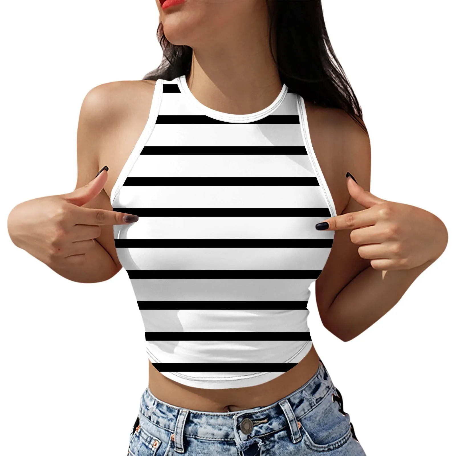 Womens Tank Tops Square Neck Ribbed Sleeveless Basic Cute Going Out Tops Slim Fitted Summer Y2000 Clothes Ripped Top Women