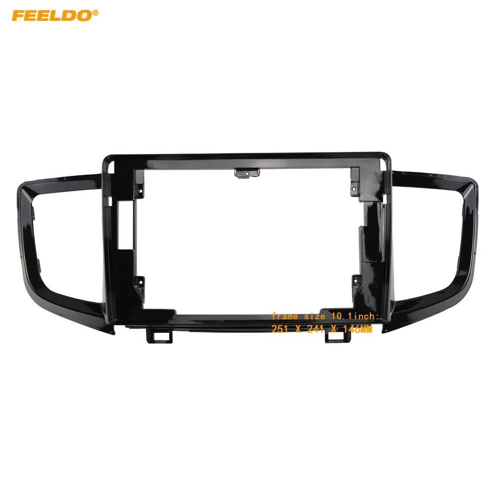 

FEELDO Car Radio Stereo 2Din Fascia Frame for Honda Pilot 2016+ 10.1 Inch Big Screen Audio Dashboard Panel Mount Trim Kit