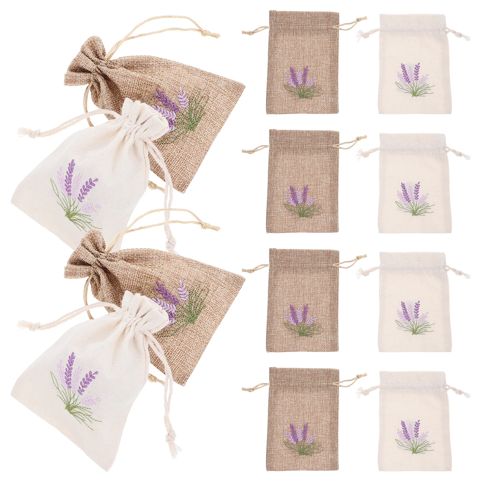 

12Pcs Small Burlap Drawstring Bags Empty Sachets for Craft Candy Party Favors Gift Packaging Storage Pouches Lavender Scented