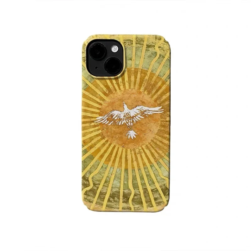Golden-yellow white dove Phone Case for IPHONE 17 Air 16E 15 PROMAX 14 Plus 13 12 MINI 11 PRO 16Plus XR XS Acrylic Phone Cover