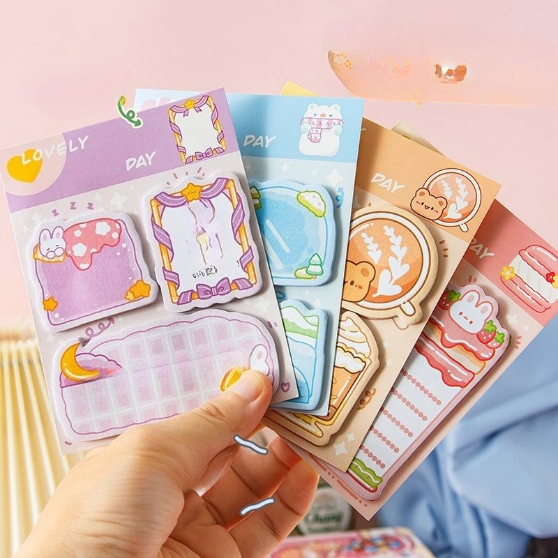 1Pcs/60sheet Cartoon Creative Combinationhigh Value Sticky Note Paper Cute School Reward Decoration Message Sticker