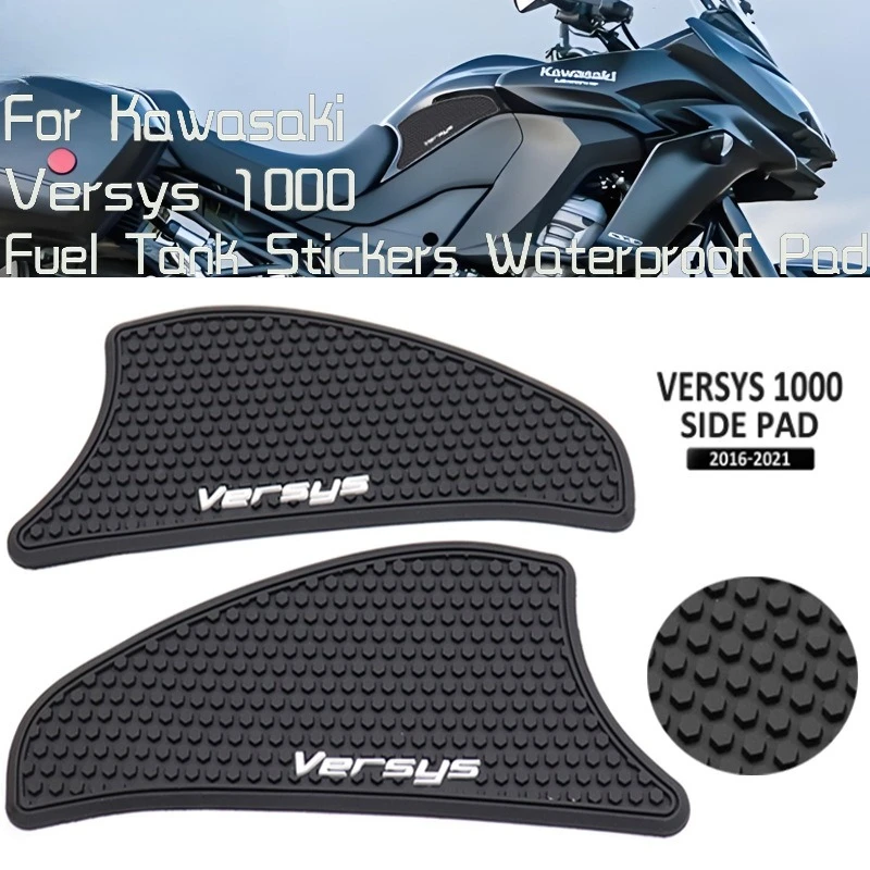 

For KAWASAKI Versys1000 2016-2021 Side Fuel Tank pad Tank Pads Protector Stickers Decal Gas Knee Grip Traction Tank pad