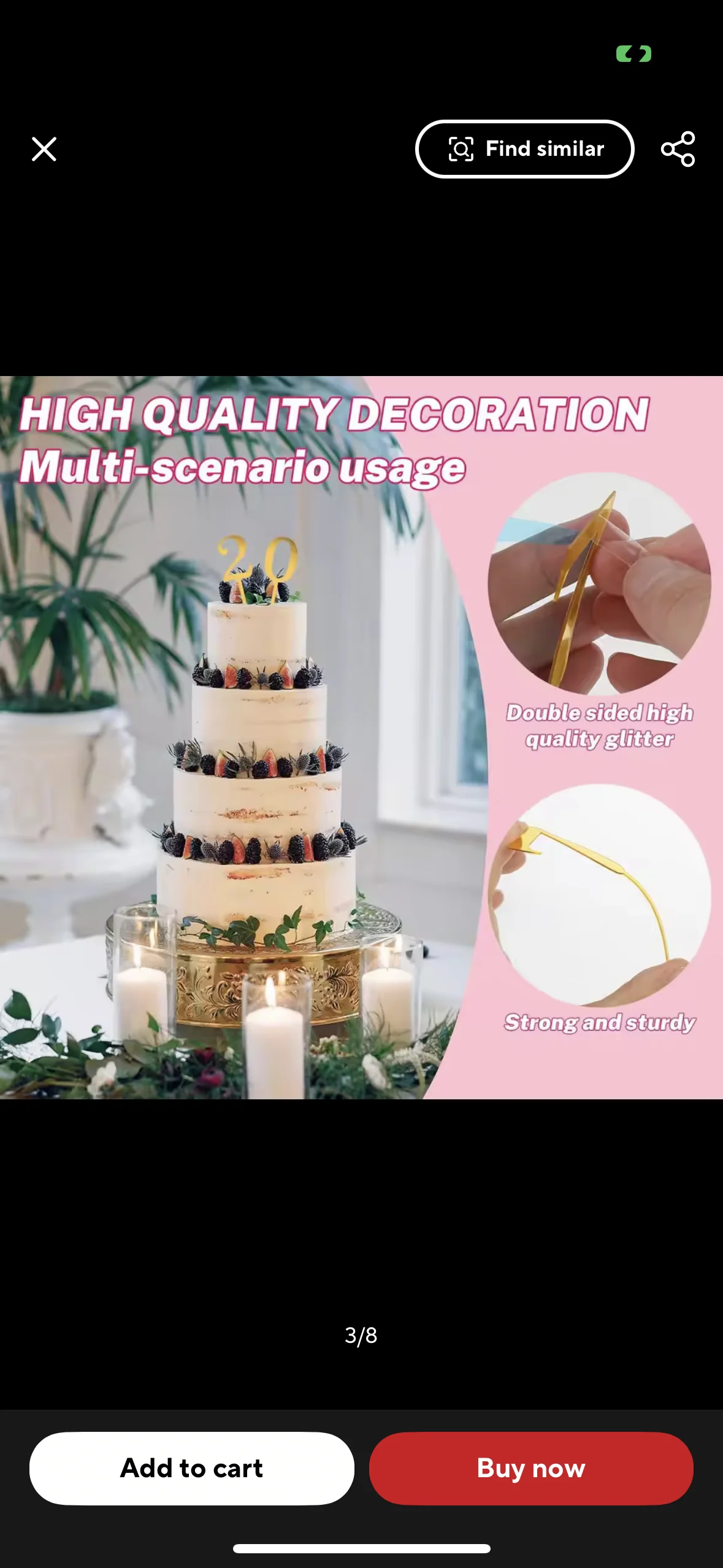 10 Stück/1 Stück Gold Acryl Zahlen für Kuchen 0-9 Nummer Geburtstag Cupcake Topper Gold Acryl Kuchen Topper für Geburtstag Hochzeit Party – Detail 7