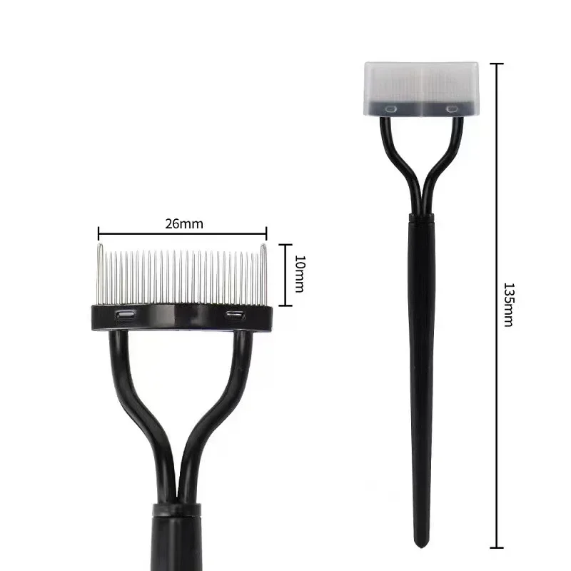 Draagbare Wimperborstel Kam Mascara Curl Eye Lash Roestvrij Staal Wimper Kammen Gereedschap Wimper Krultang Make-Up Lash Separator