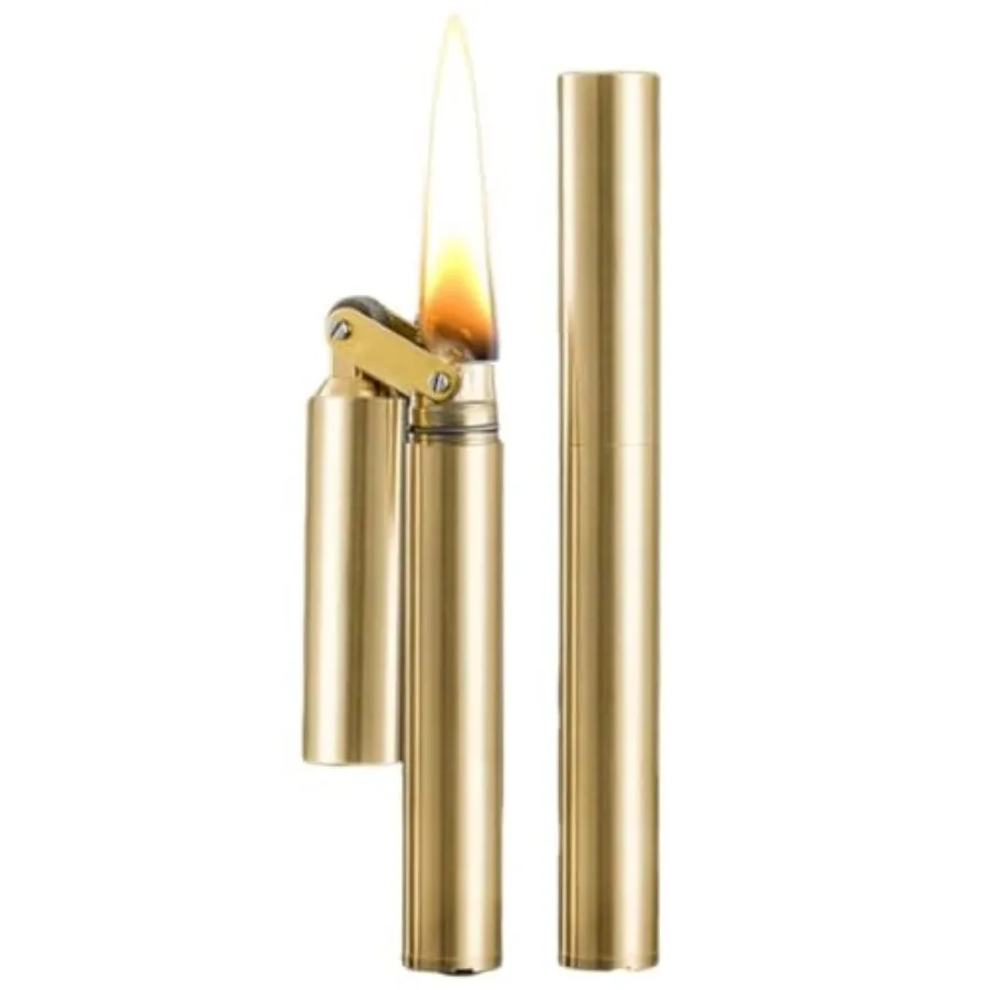 

Vintage Trench Lighter, Cool Copper Lighter, Windproof Brass Lighters for Men Dad Husband Fuel Not Included,Glod