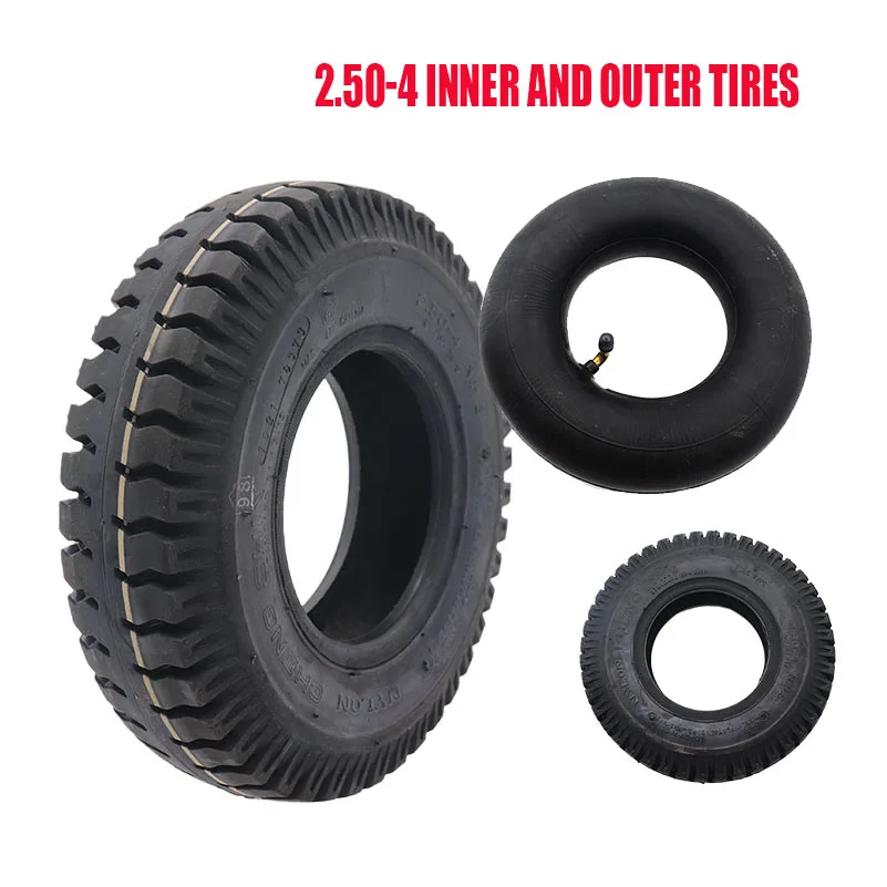 الإطارات 2.50-4 الأنبوب الداخلي والأنبوب الخارجي 2.50-4 إطار السيارة الكهربائية 8 بوصة عربة إطار هوائي