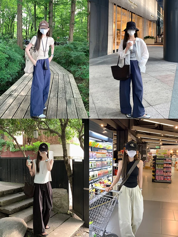 

Faionable Comfortable Lady's Casual Pants Loose Fit 3D Tailoring Scythe Design Cotton Long Trousers Commute Sle