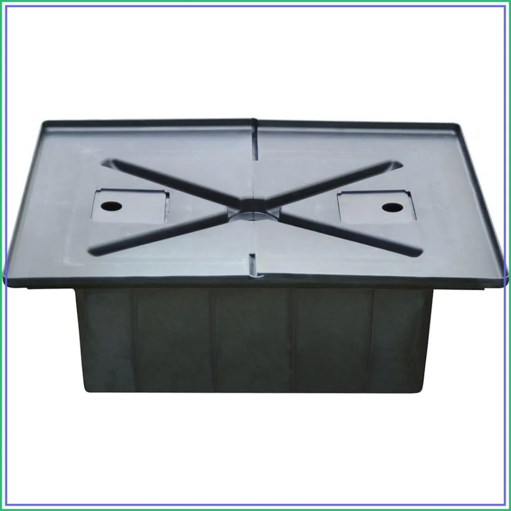 

8-Gallon In-Ground Water Reservoir for Fountains & Waterfalls, Durable Heavy-Duty Construction with Removable Lid