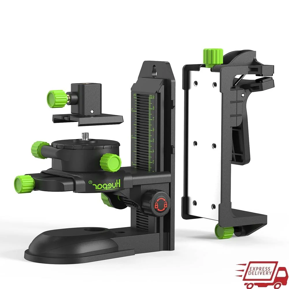 Manyetik Döner Tabanlı İnce Ayar Braketi Lazer Seviye Adaptörü 360° ° Tripodla Uyumlu Destek ve Ayarlanabilir Klips