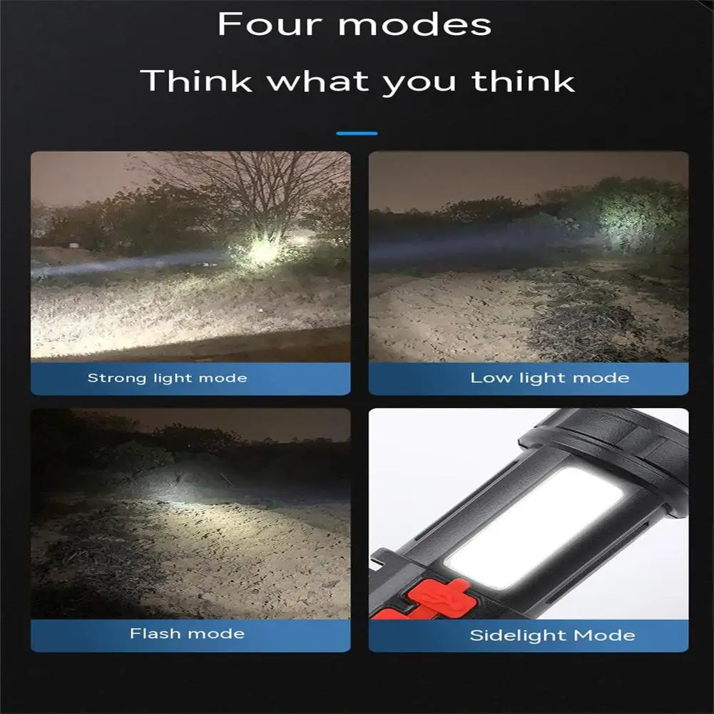 Outdoor Portable 5-heads Led Flashlight 5 Modes 4800mah Rechargeable Super Bright Torch for fishing caving cycling hunting