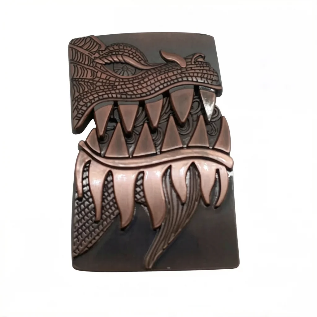 DIY Metal Badge Sticker Decoration Parts Accessories Surprise Dragon Head For ZP Zorro Lighters
