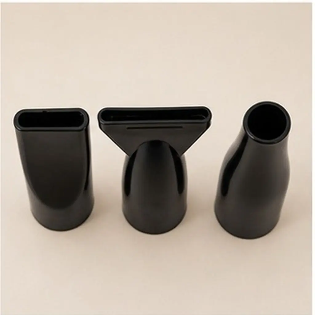3Pcs Hair Dryer Nozzle Black High Temperature Resistant Universal Blow Dryer Accessory Hair Styling Tool Focused Airflow Smooth