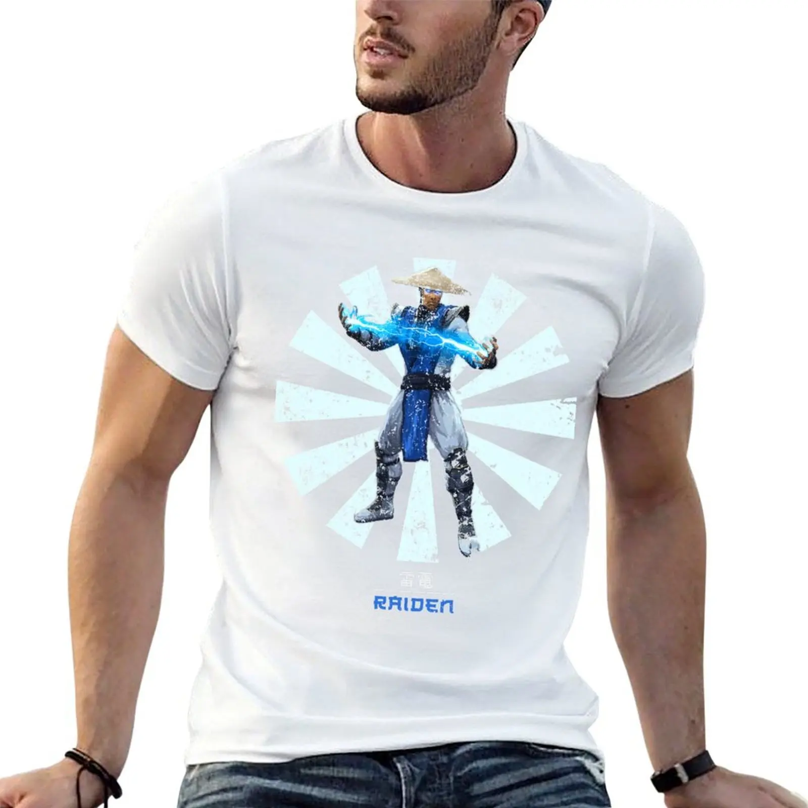 

Raiden Retro Japanese Mortal Kombat T-Shirt essential t shirt t shirt man luxury T-Shirt