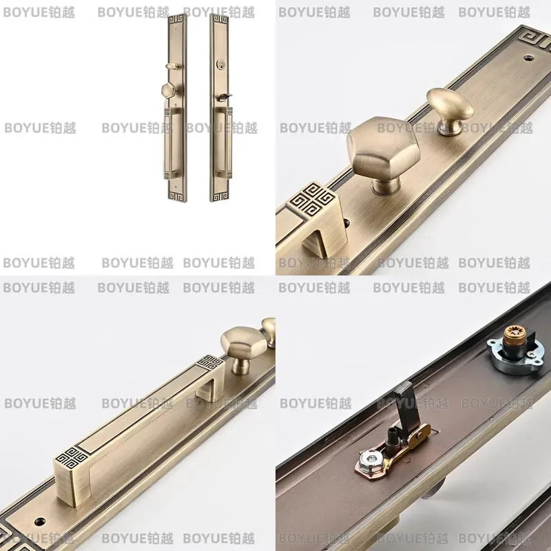 New Chinese Style Zinc Alloy Door Handle Lock Silent Indoor Bedroom Wooden Door Anti Theft Lever Latch Multi Spec Hardware