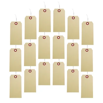 100 Pcs Blank Shipping Label Holders Iron Wire Cord Organizer for Appliances Manila Tags
