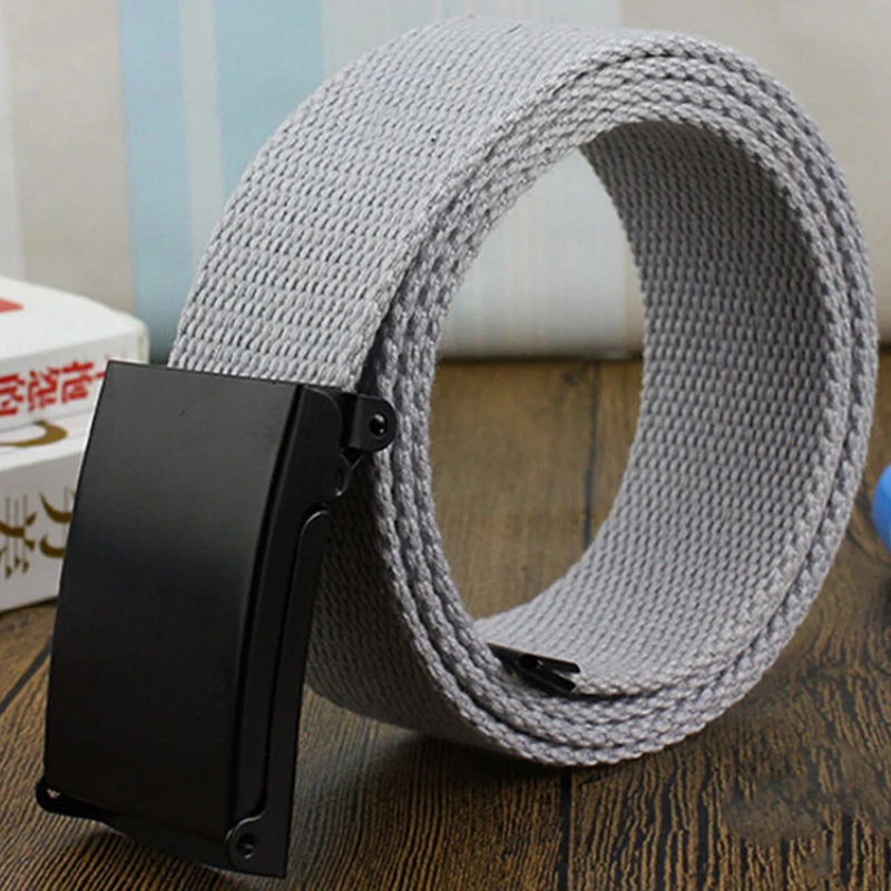 Men Female Jeans Belt Nylon Adjustable Belt Outdoor Travel Tactical Waist Belt Unisex Buckle Trousers Pants 120cm