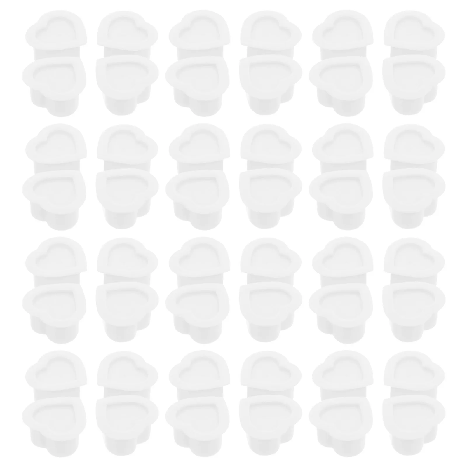 

100Pcs Silicone Heart-Shaped Tattoo Ink Cups Stable Base Soft Flexible Pigment Cups Tattoo Supplies Accessories