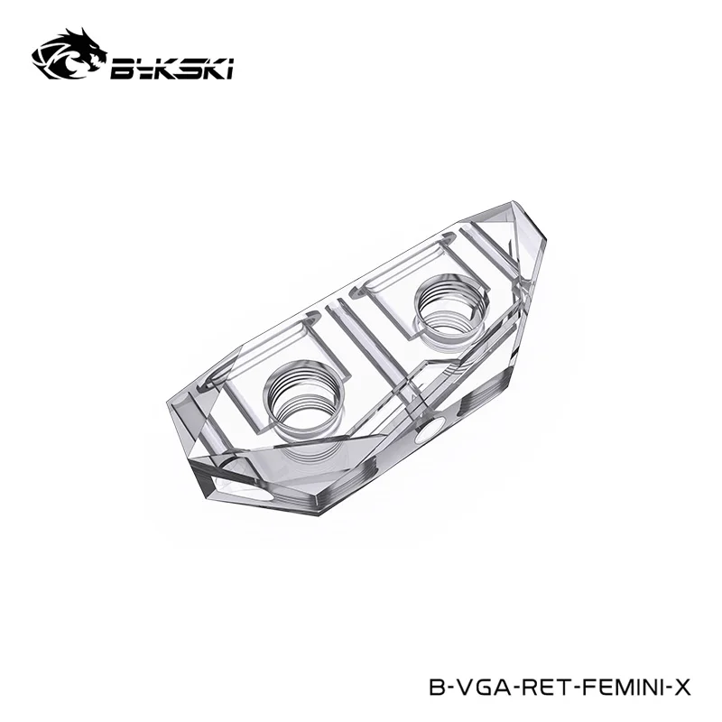 

Bykski GPU Water Block Terminal Modify Acrylic Bridge Module,Graphics Card Water Cooling Cooler Refit Gadget,B-VGA-RET-FEMINI-X