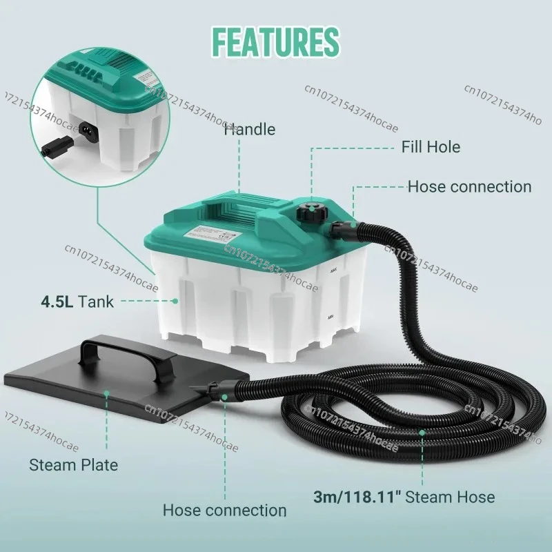 1900-2300W high temperature and high pressure steam cleaner wallpaper stripper commercial cleaning