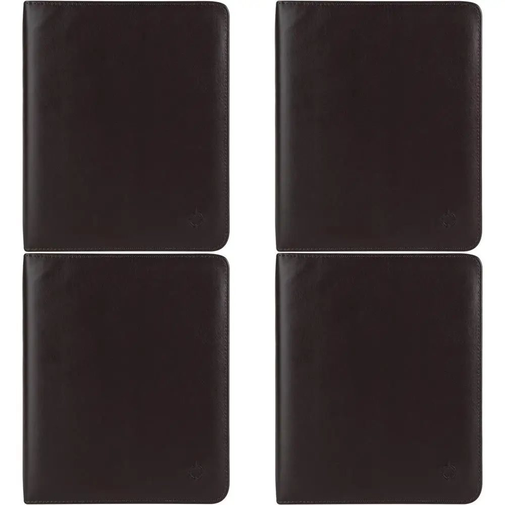 

Classic Brown Vinyl Open Binder for Time Management and Planning