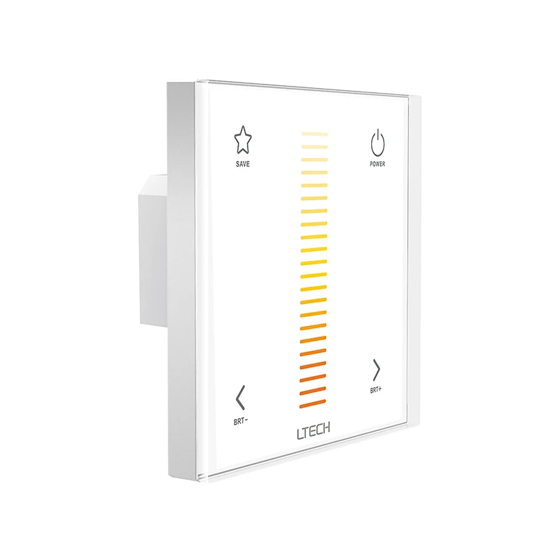 LTECH New LED RGBW Strip Controller Wall Touch Panel RGB Dimmer CT Control System 120V-240V RF Wireless & DMX512 Multi Function