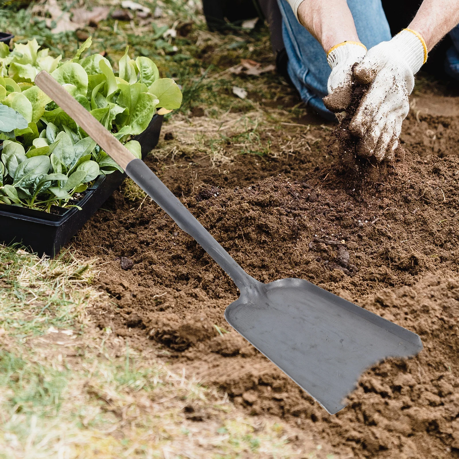 

2Pcs Ash Shovels Sturdy Iron Bbq Charcoal Coal Shovels Multifunctional Kitchen Home Use Stove Coal Shovel Farm Spade