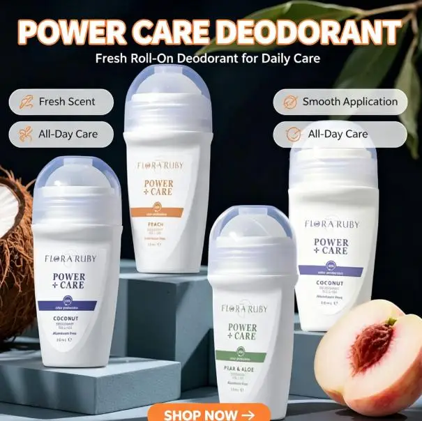 Roll‑On Deodorant 50ml, 48H Long‑Lasting Underarm Odor Control Antiperspirant, Quick‑Dry No‑Stain Lightweight Fresh Scent