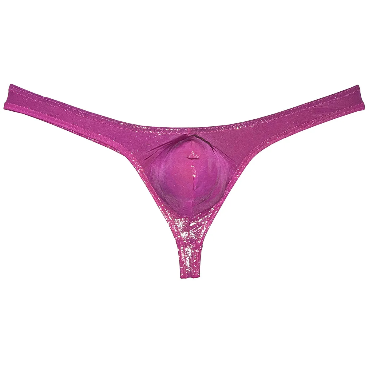 

Men's Sexy Shinny G-Strings Underwear Male Low-Rise Thong Mini Bikini Briefs Enhance Pouch Breathable Tangas Sissy Panties Beach