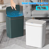 15/18L Smart Sensor Trash Rechargeable Automatic Bagging Electronic Trash Waterproof Wastebasket for Bathroom&Toilet&Kitchen