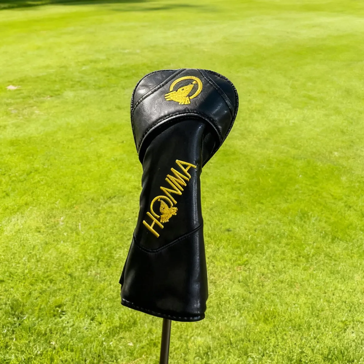 HONMA Golf Driver Headcover Classic White Gold Club Head Cover Protective Sleeve for 1 Wood Driver