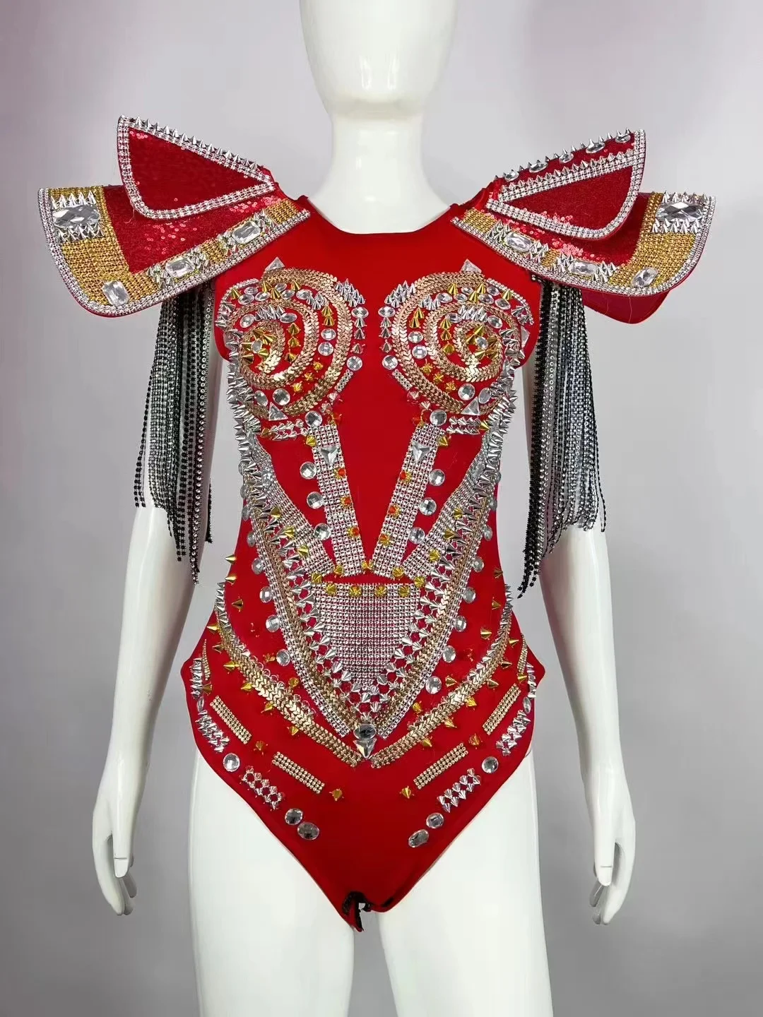 Women Luxury Crystals Stones Bodysuit Nightclub Sexy Singer Dance Stage Outfit Show Armor Catsuit Bar Party Performance Costume