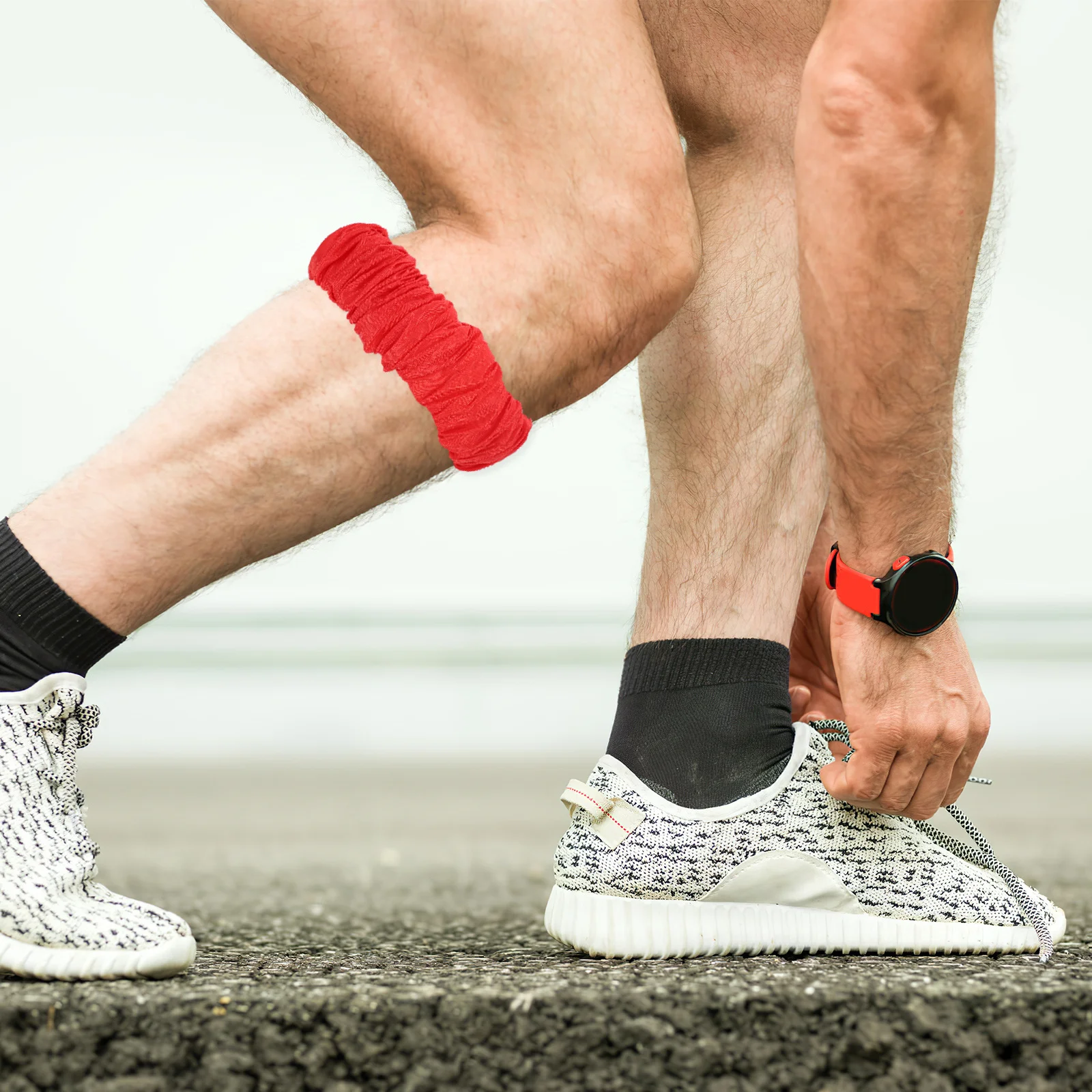 

4 Colors 50x3cm Elastic Tie Rope Oxford Cloth Hook Loop Closure Elastic Material for 3-Legged Game Rope