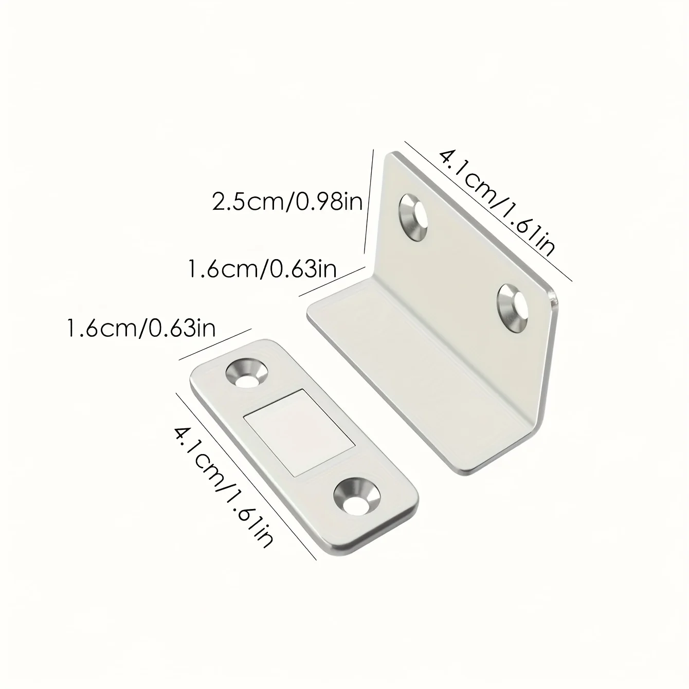 Ultra Thin Latch Cupboard L Type Door Closer Cabinet Catches Door Stopper Furniture Fittings Strong Magnetic Kitchen Accessories