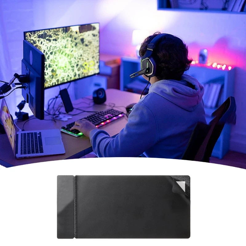 

Magnetic Gaming Mouse Pad with 15W Wireless Charging Mouse Mat Large Mousepad Nonslip Base for PC Laptop Computer