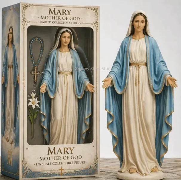Statue de Notre-Dame Jésus Catholique, Fournitures Religieuses pour Églises, Artisanat Religieux en Résine, Décoration d'Intérieur