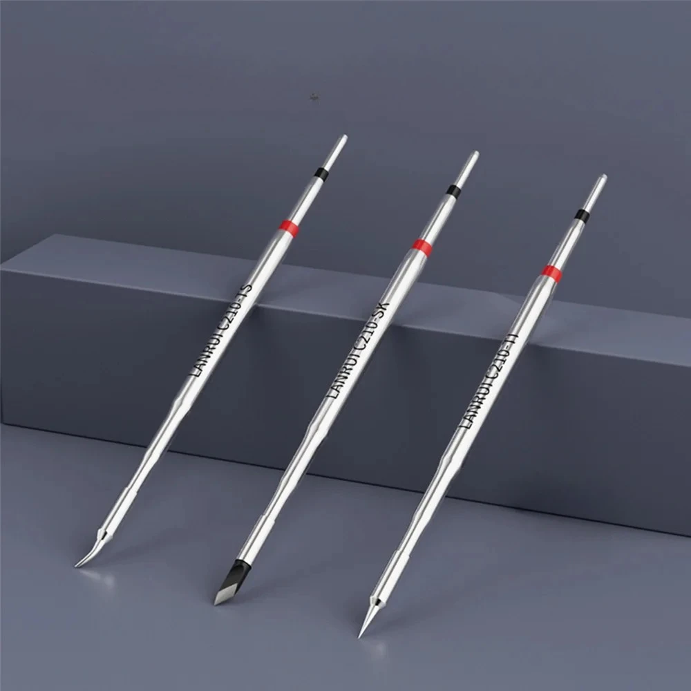 Lanrui C210 Soldering Iron Tip T02 Rapid Heating Replacement Solder Tip 3 Types TI SK TS for Soldering Station Phone Repair Tool