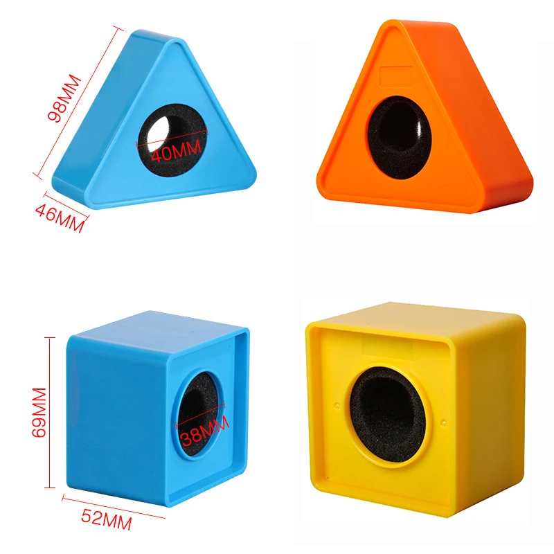 1pc Red/Black/Yellow/White/Blue ABS KTV Mic Microphone Logo Flag Station Square Shaped Interview 38mm