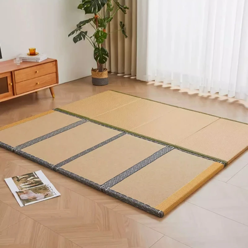 Japanese Tatami Floor Mat Foldable Mattress Coconut Coir Pad Bed Roll for Nap Floor Sleeping Pad Bay Window Cushion Home Decor