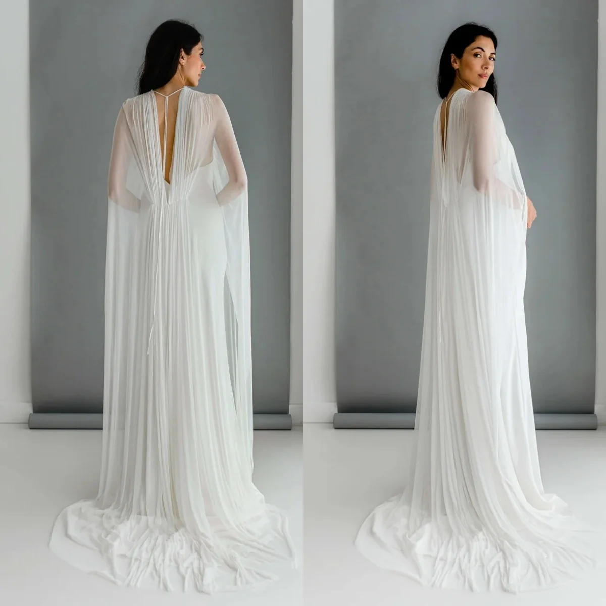 

Элегантные свадебные накидки без рукавов, свадебные накидки, шали с длинным шлейфом, свадебные аксессуары на заказ