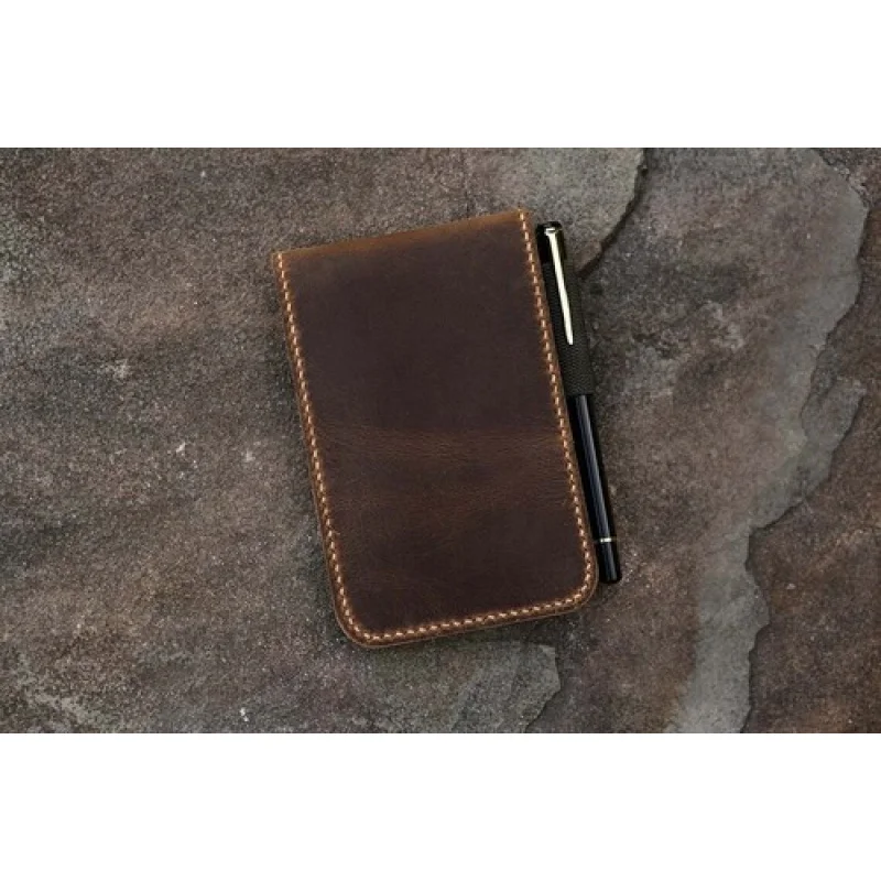 

A + Персонализированный чехол для блокнота из натуральной кожи для вращения в спиральном блокноте с дождевой вершиной