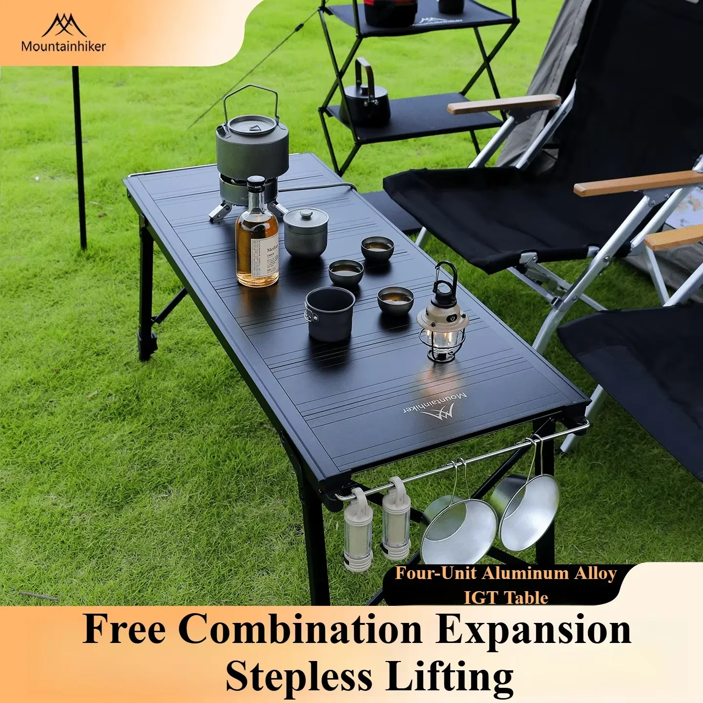 Mountainhiker Camping ascenseur pliant amovible multi unité IGT Table cuisinière à gaz Portable Camp barbecue gril Table table de pique-nique en plein air