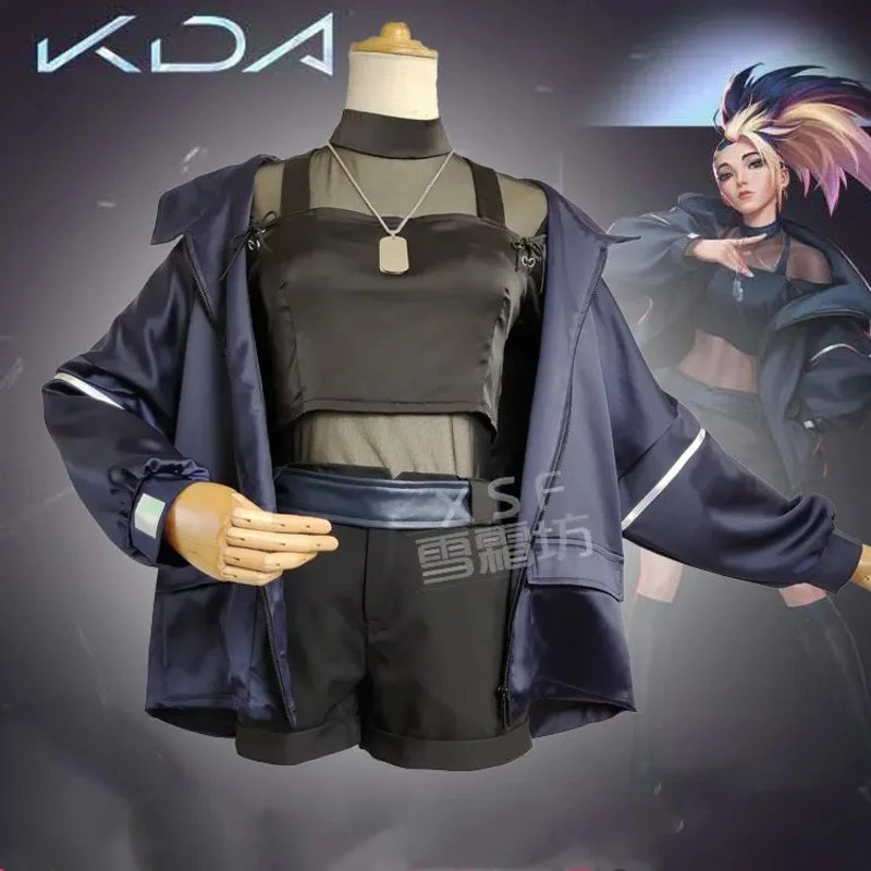 

Game LOL KDA Akali Cosplay Costume KDA Baddest Akali The Rogue Assassin Cosplay Costume Outfits Uniform Halloween Party Suit