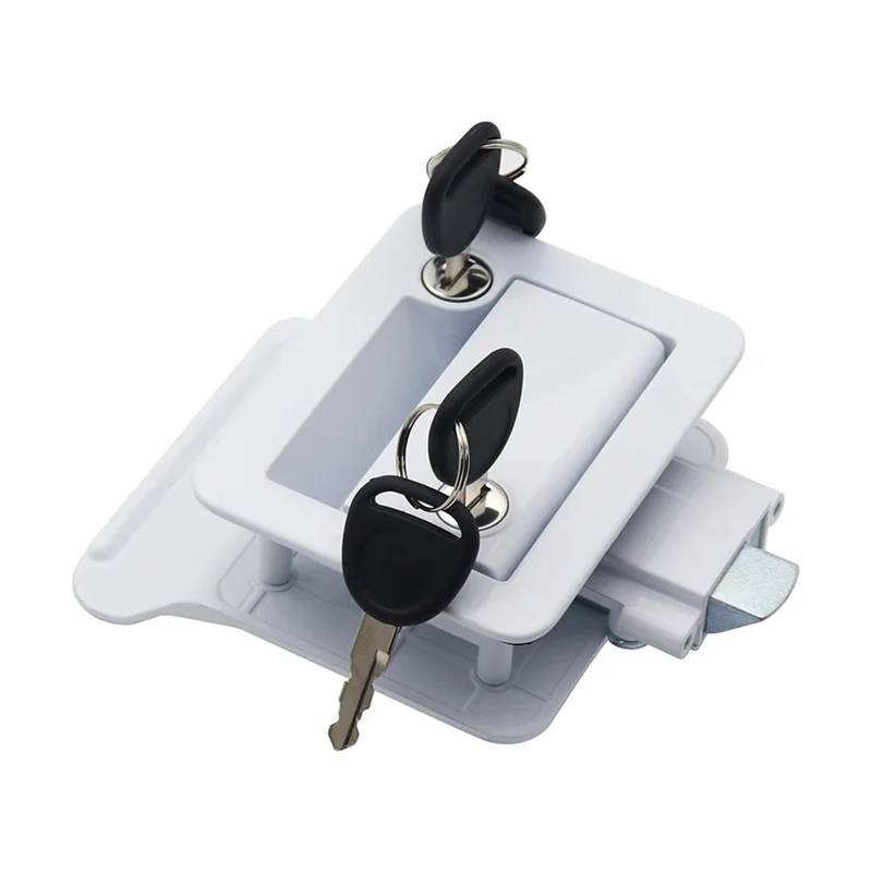 Rv Door Lock Transportation Equipment Double Lock Cylinder Zinc Alloy Door Lock Inside and Outside Lock White